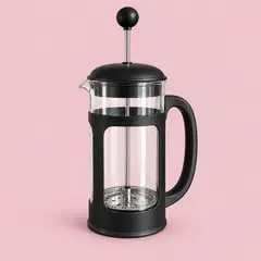 glass French press, as a cover photo