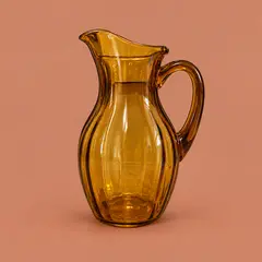 amber glass water pitcher, as a cover photo