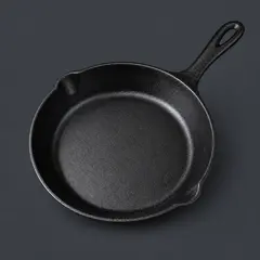 black cast-iron skillet, as a cover photo
