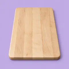 rectangular maple cutting board, as a cover photo