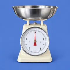 cream analog kitchen scale, as a cover photo