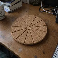 round cork trivet, as photographed