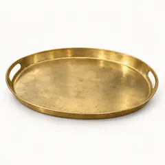 oval brass serving tray, as a cover photo