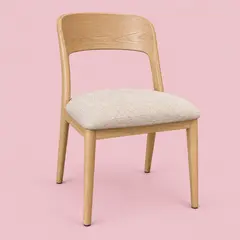 pale oak armless dining chair, as a cover photo