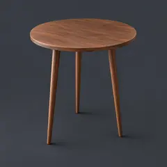 walnut circular side table, as a cover photo