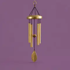 small brass wind chime, as a cover photo
