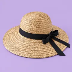 natural straw sunhat, as a cover photo