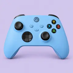 pale-blue game controller, as a cover photo