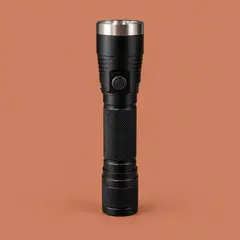 black cylindrical flashlight, as a cover photo