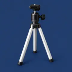 small silver tabletop tripod, as a cover photo