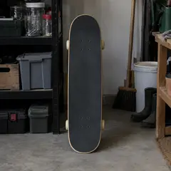 pale wood skateboard, as photographed