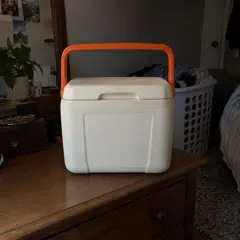 cream small hard-shell cooler, as photographed