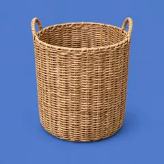 woven natural wicker basket, as a cover photo