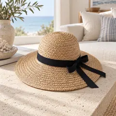 natural straw sunhat, moved into a new room