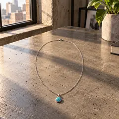 silver chain necklace, moved into a new room