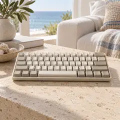 compact cream mechanical keyboard, moved into a new room