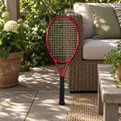 red tennis racket, moved into a new room