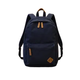 navy canvas backpack, background removed by Letti