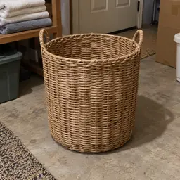 woven natural wicker basket, as photographed