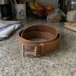 tan leather belt, as photographed