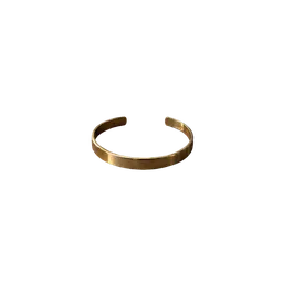 smooth gold open cuff bracelet, background removed by Letti