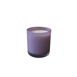 lavender glass candle jar, background removed by Letti