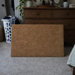 rectangular natural coir doormat, as photographed