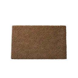 rectangular natural coir doormat, background removed by Letti