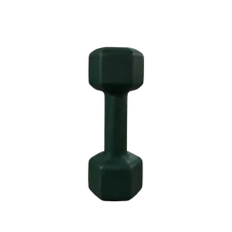 dark-green small hexagonal dumbbell, background removed by Letti