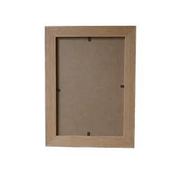 empty pale oak rectangular photo frame, background removed by Letti