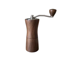 walnut manual coffee grinder, background removed by Letti