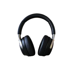 black over-ear headphone set, background removed by Letti