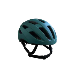 matte teal cycling helmet, background removed by Letti