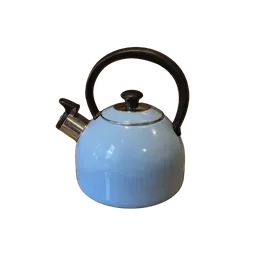 powder-blue enamel stovetop kettle, background removed by Letti