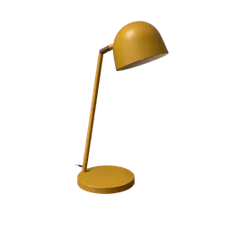 mustard-yellow metal desk lamp, background removed by Letti