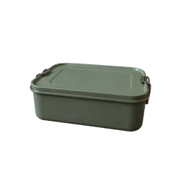 sage rectangular metal lunchbox, background removed by Letti