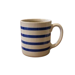 cream ceramic mug, background removed by Letti