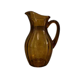 amber glass water pitcher, background removed by Letti