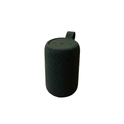 compact forest-green cylindrical portable speaker, background removed by Letti