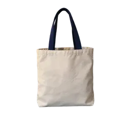 cream canvas tote bag, background removed by Letti