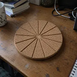 round cork trivet, as photographed