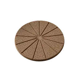 round cork trivet, background removed by Letti