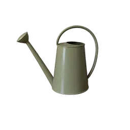 sage metal watering can, background removed by Letti