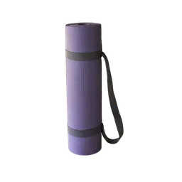 rolled lavender yoga mat, background removed by Letti