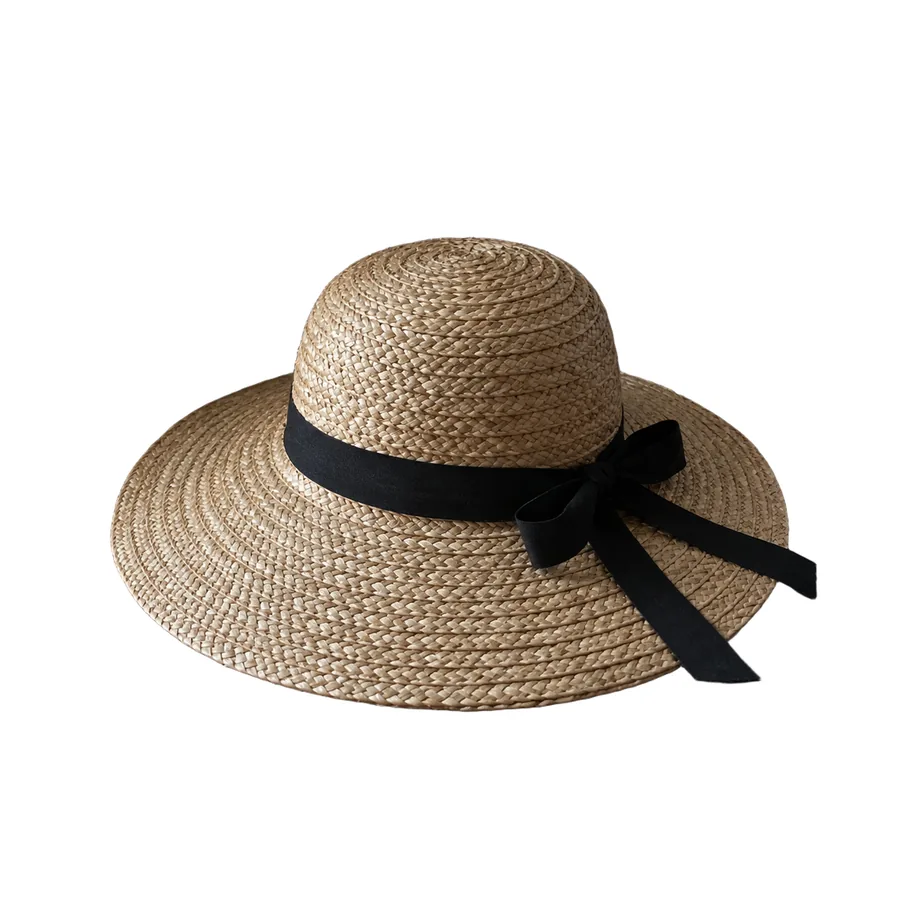 The same straw hat on a white background